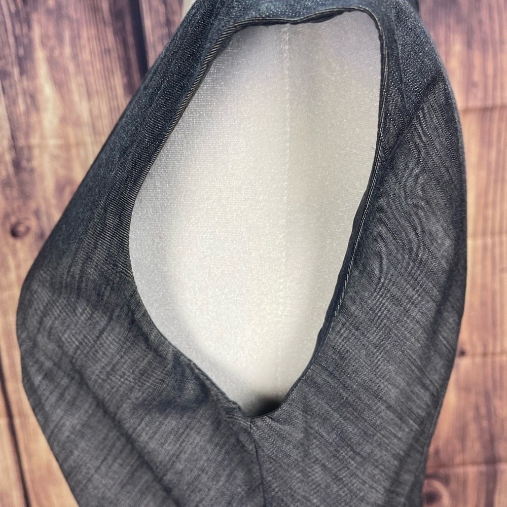 Calvin Klein gray cotton blend V-neck dress women’s size 6 Calvin Klein - Picture 8 of 13